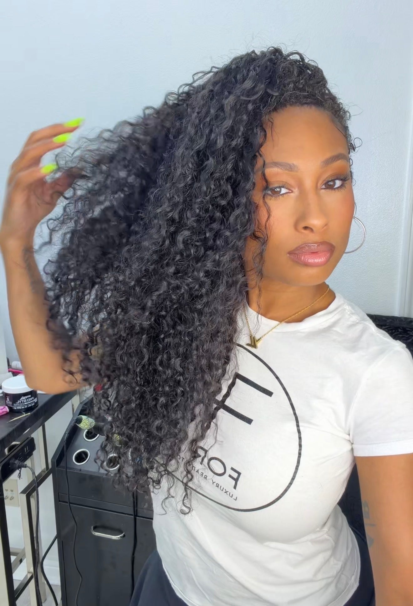 Bahama Curly Flip-Over Half Wig